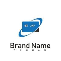 payer carte crédit logo argent symbole logo vecteur