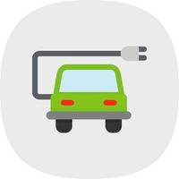 conception d'icône de vecteur de voiture électrique