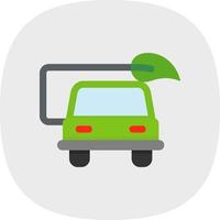 conception d'icône de vecteur de voiture écologique