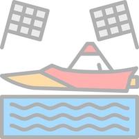 conception d'icône vectorielle de course de bateau à moteur vecteur