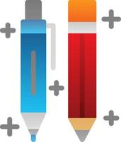 conception d'icônes vectorielles stylo et crayon vecteur