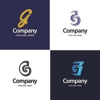 lettre g grand logo pack design création de logos modernes créatifs pour votre entreprise vecteur