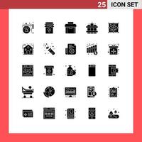 ensemble de 25 symboles d'icônes d'interface utilisateur modernes signes pour l'art dynamite sweet bomb portfolio éléments de conception vectoriels modifiables vecteur