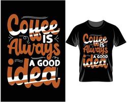 vecteur de conception de t shirt café