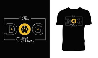 conception de t-shirt de typographie et de calligraphie de chien créatif vecteur