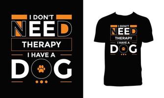belle conception de t-shirt de typographie de chien. vecteur