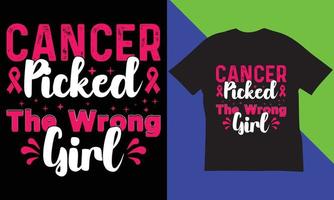 conception de t-shirt de la journée mondiale du cancer. vecteur