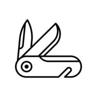 icône de contour de vecteur de camping-car avec illustration de style d'arrière-plan. fichier eps 10 de symbole de camping et de plein air