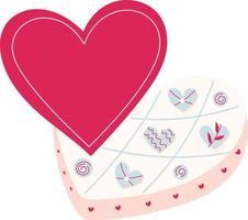 illustration de boîte de chocolat saint valentin vecteur