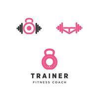haltères et haltères équipement de fitness image graphique icône logo design abstrait concept vecteur stock. peut être utilisé comme symbole associé à un outil de sport.
