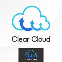 nuage simple et unique et flèche ou vers le haut image graphique icône logo design abstrait concept vecteur stock peut être utilisé comme symbole de l'entreprise ou lié à la météo