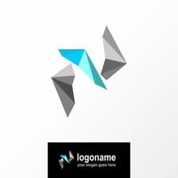 série de triangles disposés en forme intéressante image graphique icône logo design concept abstrait vecteur stock. peut être utilisé comme symbole lié à l'entreprise ou à l'icône.