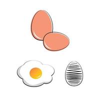 icône d'oeuf de poulet. oeufs frais en illustration vectorielle. vecteur