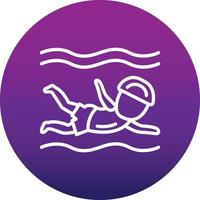 icône de vecteur de nageur