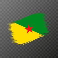 drapeau national de la guyane française. coup de pinceau grunge. illustration vectorielle sur fond transparent. vecteur