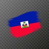 drapeau national d'Haïti. coup de pinceau grunge. illustration vectorielle sur fond transparent. vecteur