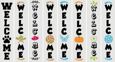 signe de porche de bienvenue svg bundle-vol-2 vecteur