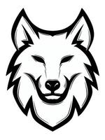 logo illustré du vecteur de loup