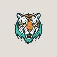 tête de tigre logo icône mascotte illustration vectorielle vecteur