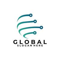 globe logo icône vecteur isolé