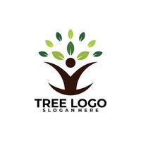 arbre logo icône vecteur isolé