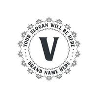 logo de lettre v créatif de luxe pour entreprise, vecteur gratuit de logo de lettre v