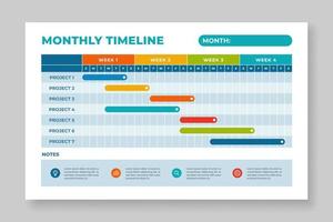 modèle de calendrier mensuel vecteur