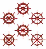 Vecteurs de roue de navires vecteur