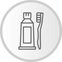 icône de vecteur de dentifrice brosse à dents