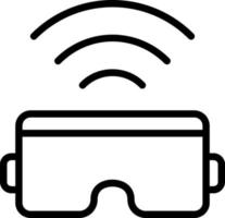 conception d'icônes vectorielles de lunettes intelligentes vecteur