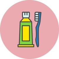icône de vecteur de dentifrice brosse à dents