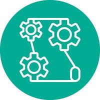 conception d'icône de vecteur de roues dentées