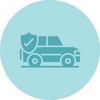 icône de vecteur d'assurance voiture