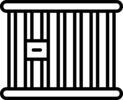 conception d'icône de vecteur de cellule de prison