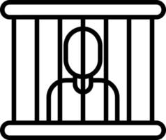 conception d'icône de vecteur de prison