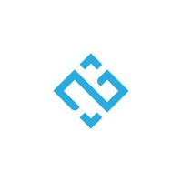 lettre n abstrait bleu diamant ligne géométrique simple logo vecteur