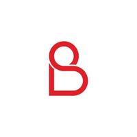 lettre sb simple vecteur de logo de ligne de boucle liée