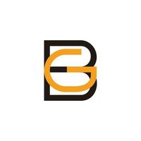 vecteur de la lettre bg design géométrique coloré adapté au logo de mode