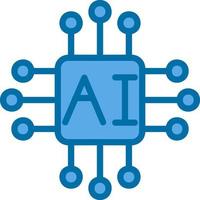 conception d'icône de vecteur d'intelligence artificielle