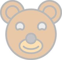conception d'icône de vecteur d'ours en peluche