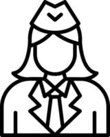 conception d'icône vecteur hôtesse