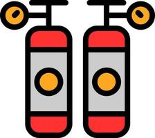 conception d'icône vectorielle de réservoirs d'oxygène vecteur