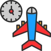 conception d'icônes vectorielles horaires de vol vecteur