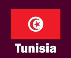 tunisie drapeau emblème avec noms symbole conception afrique football final vecteur pays africains équipes de football illustration