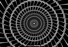 Concept de vecteur pour l'hypnose. Spirale torsadée noire