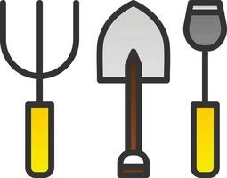 conception d'icônes vectorielles d'outils de jardinage vecteur