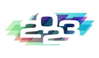 concept de design de logo styliste 2023 avec arrière-plan vecteur