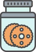 icône de vecteur de bocal à biscuits