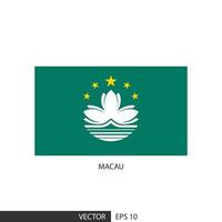 drapeau carré de macao sur fond blanc et spécifiez qu'il s'agit d'un vecteur eps10.