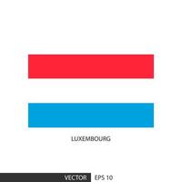 drapeau carré luxembourgeois sur fond blanc et spécifier est le vecteur eps10.